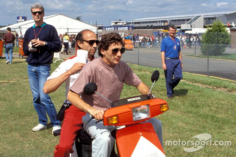 Ayrton Senna, McLaren, mit Jo Ramirez