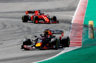 Max Verstappen, Red Bull Racing RB15, Sebastian Vettel, Ferrari SF90