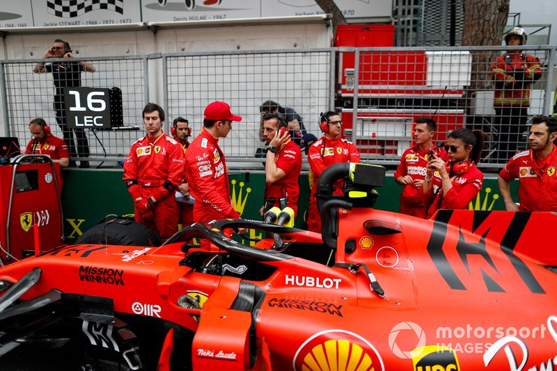 Charles Leclerc, Ferrari, on the grid