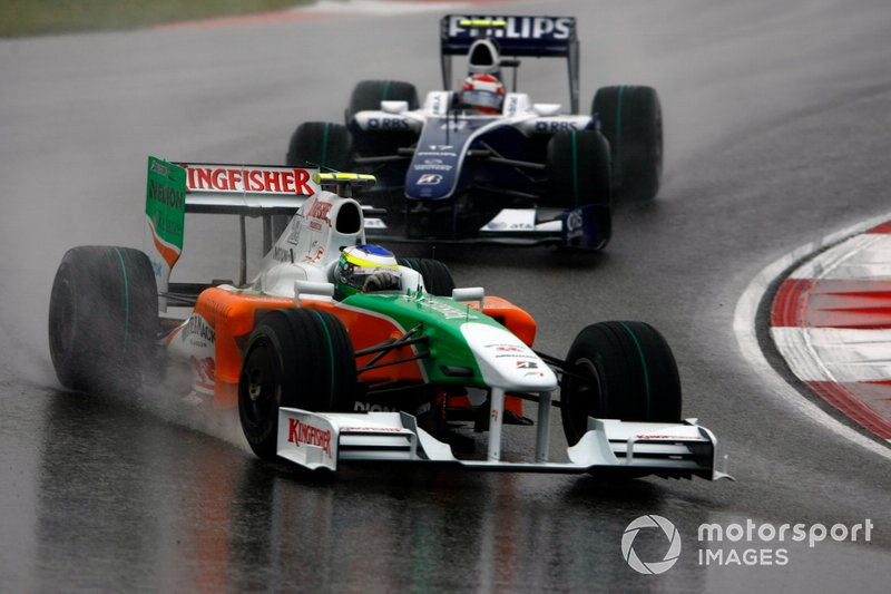 Giancarlo Fisichella, Force India VJM02, Kazuki Nakajima, Williams FW31