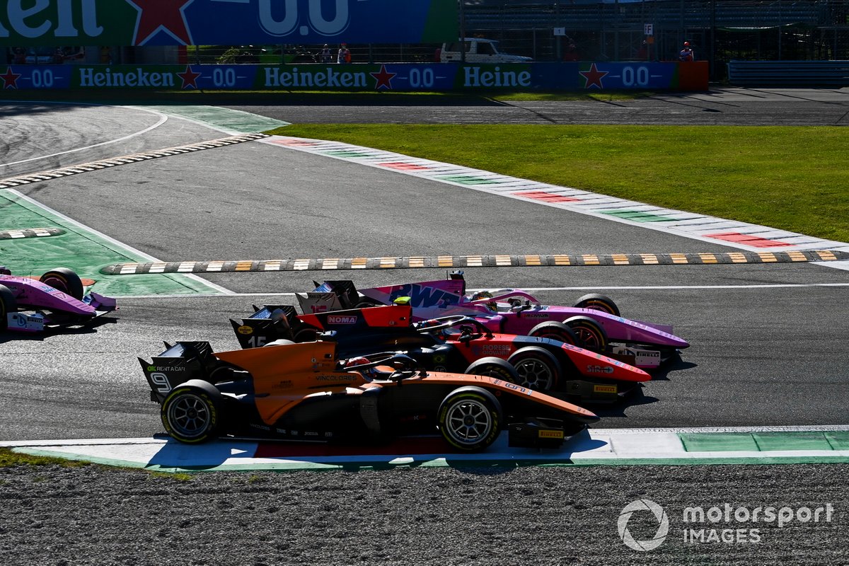 Jack Aitken, Campos Racing, Felipe Drugovich, MP Motorsport e Artem Markelov, BWT HWA Racelab lottano