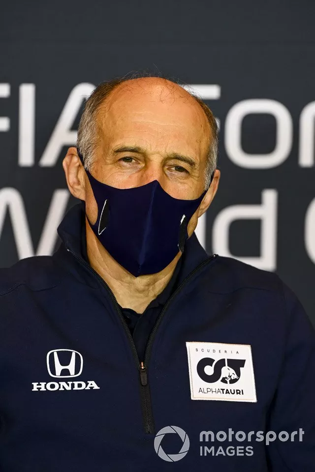 Franz Tost, director del equipo de AlphaTauri en la conferencia de prensa