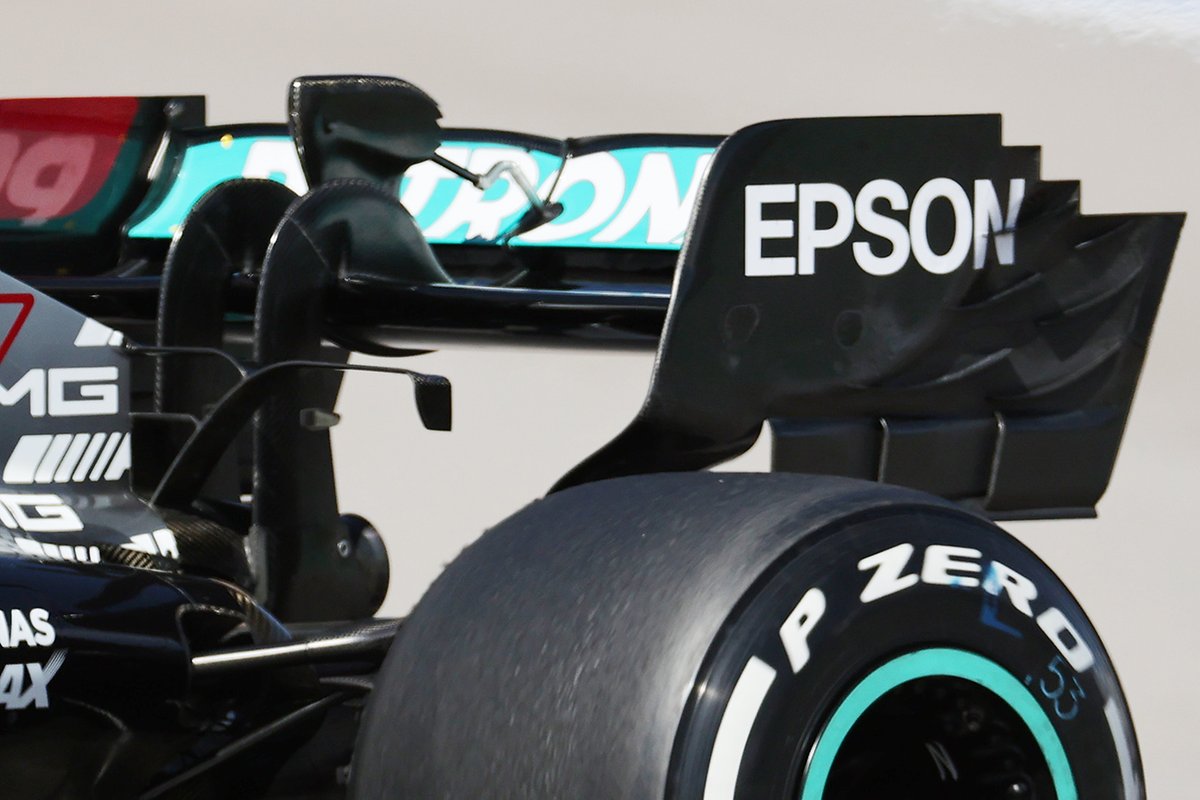 Mercedes F1 W12 rear wing detail