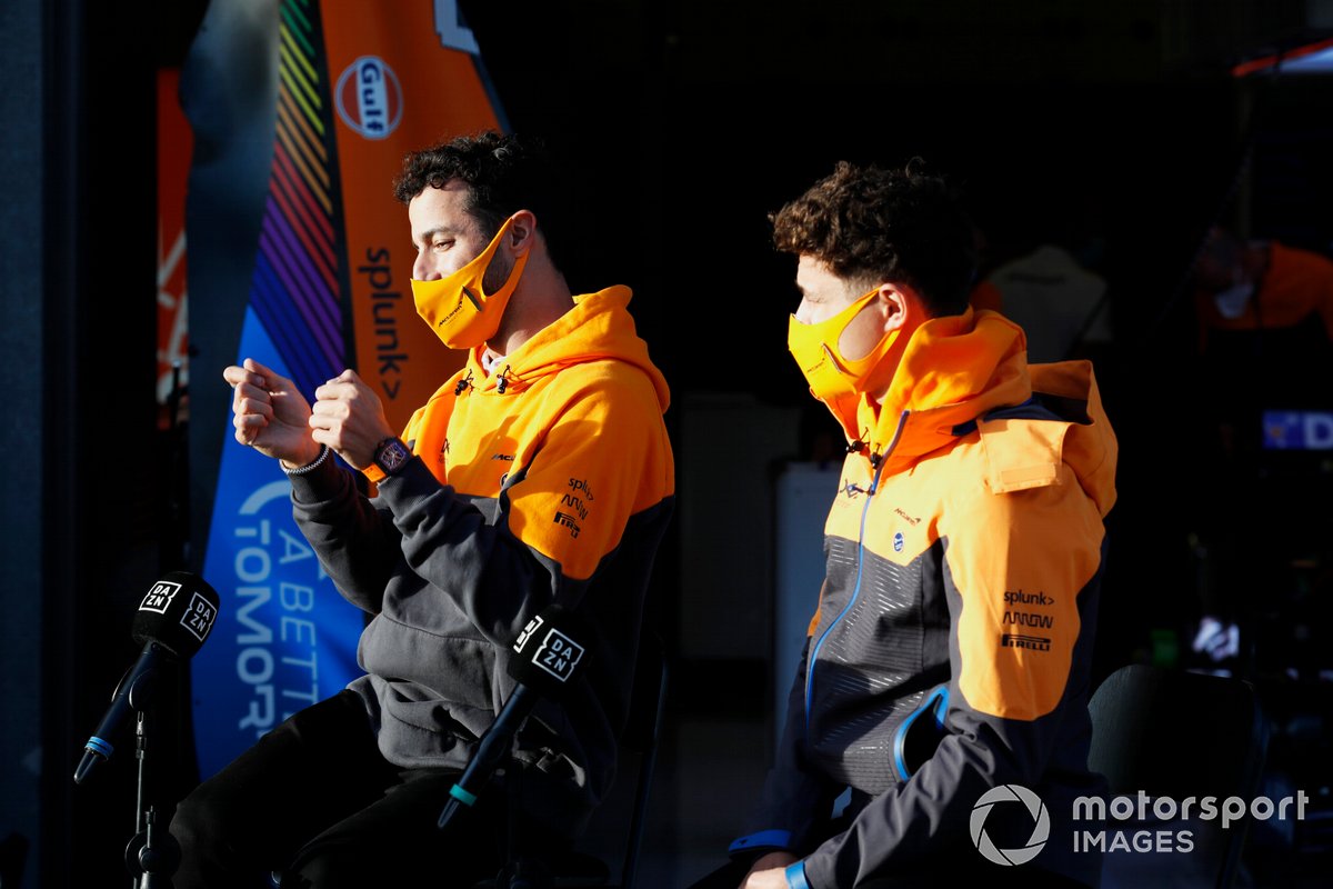 Daniel Ricciardo, McLaren, and Lando Norris, McLaren