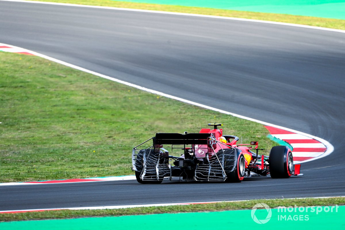 Attrezzatura per i test sulla macchina di Carlos Sainz Jr, Ferrari SF21