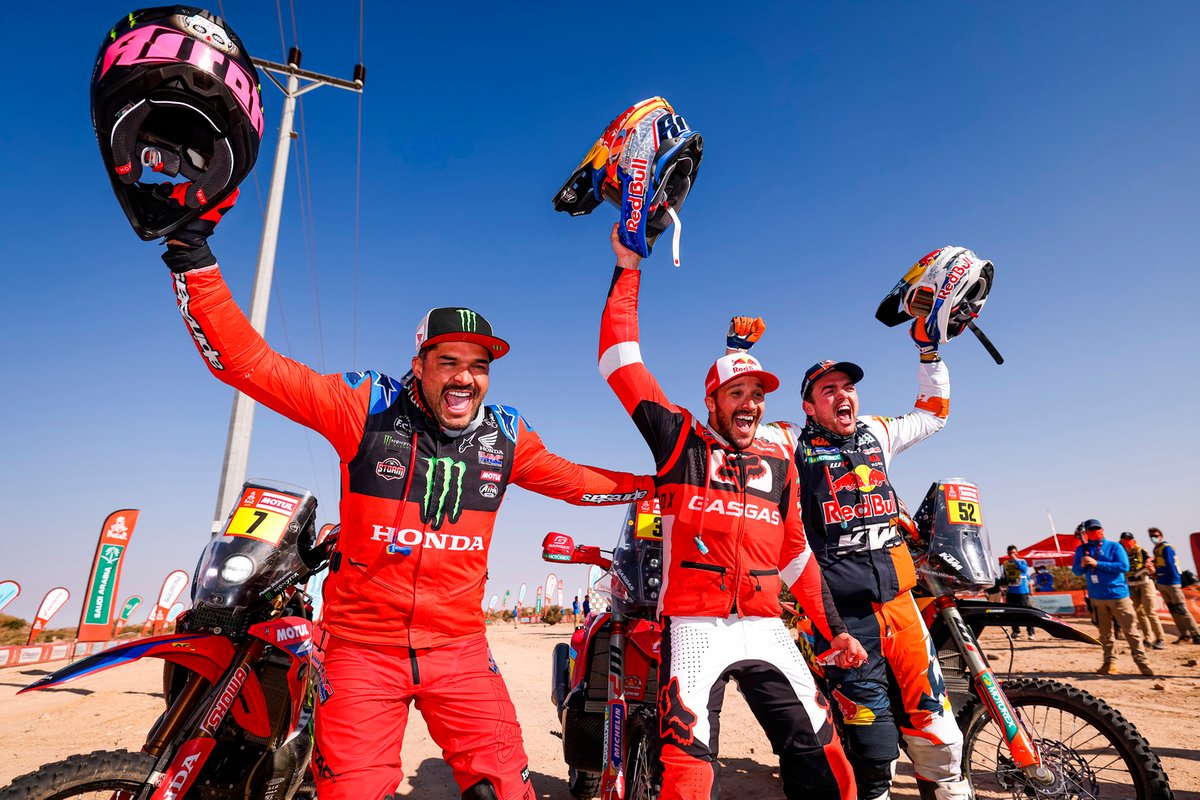 #3 Gasgas Factory Racing: Sam Sunderland, #7 Monster Energy Honda Team 2022: Pablo Quintanilla, #52 Red Bull KTM Factory Racing: Matthias Walkner