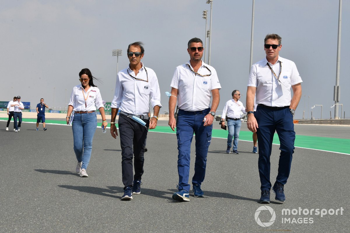 Michael Masi, Race Director walks the track 