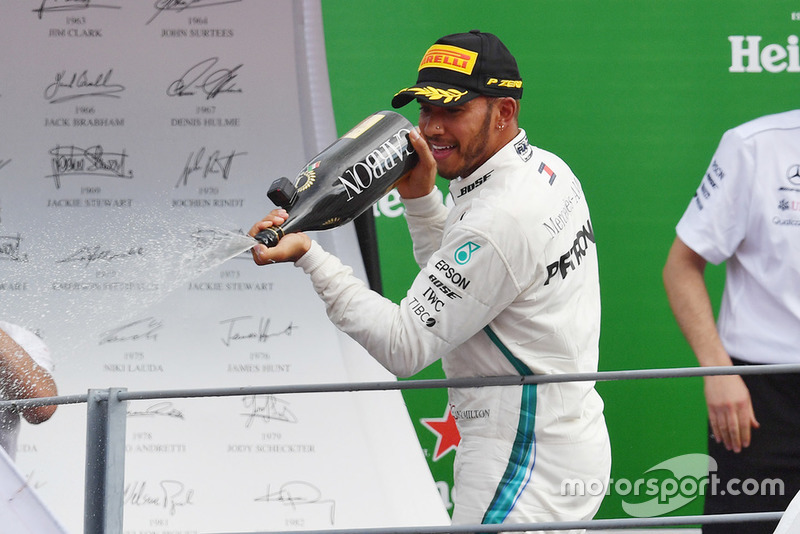 Race winner Lewis Hamilton, Mercedes AMG F1