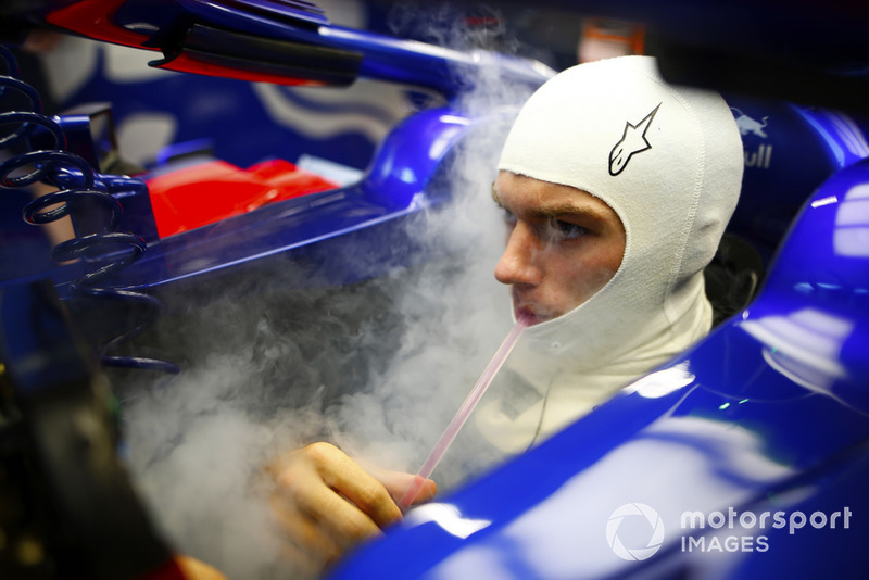 De la glace dans le cockpit de Pierre Gasly, Toro Rosso