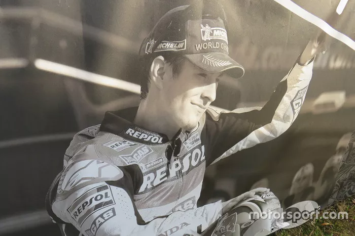 Erinnerung an Nicky Hayden an der Unfallstelle in Misano