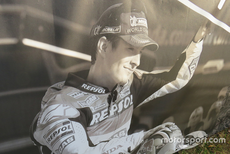 Erinnerung an Nicky Hayden an der Unfallstelle in Misano