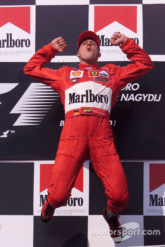 Podium: race winner Michael Schumacher, Ferrari