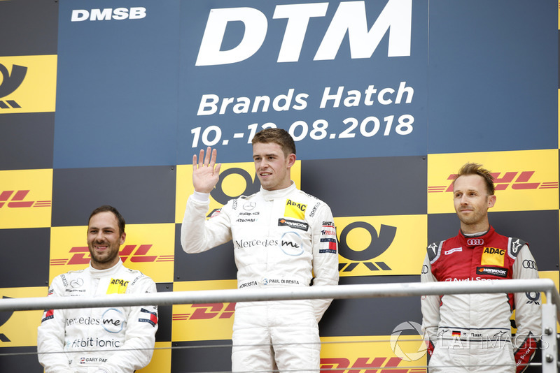 Paul Di Resta, Mercedes-AMG Team HWA, Gary Paffett, Mercedes-AMG Team HWA, és René Rast, Audi Sport Team Rosberg