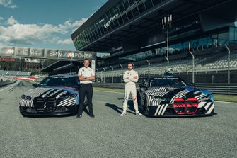 Markus Flasch, CEO of BMW M GmbH and Philipp Eng with the BMW M4 GT3 and BMW M4