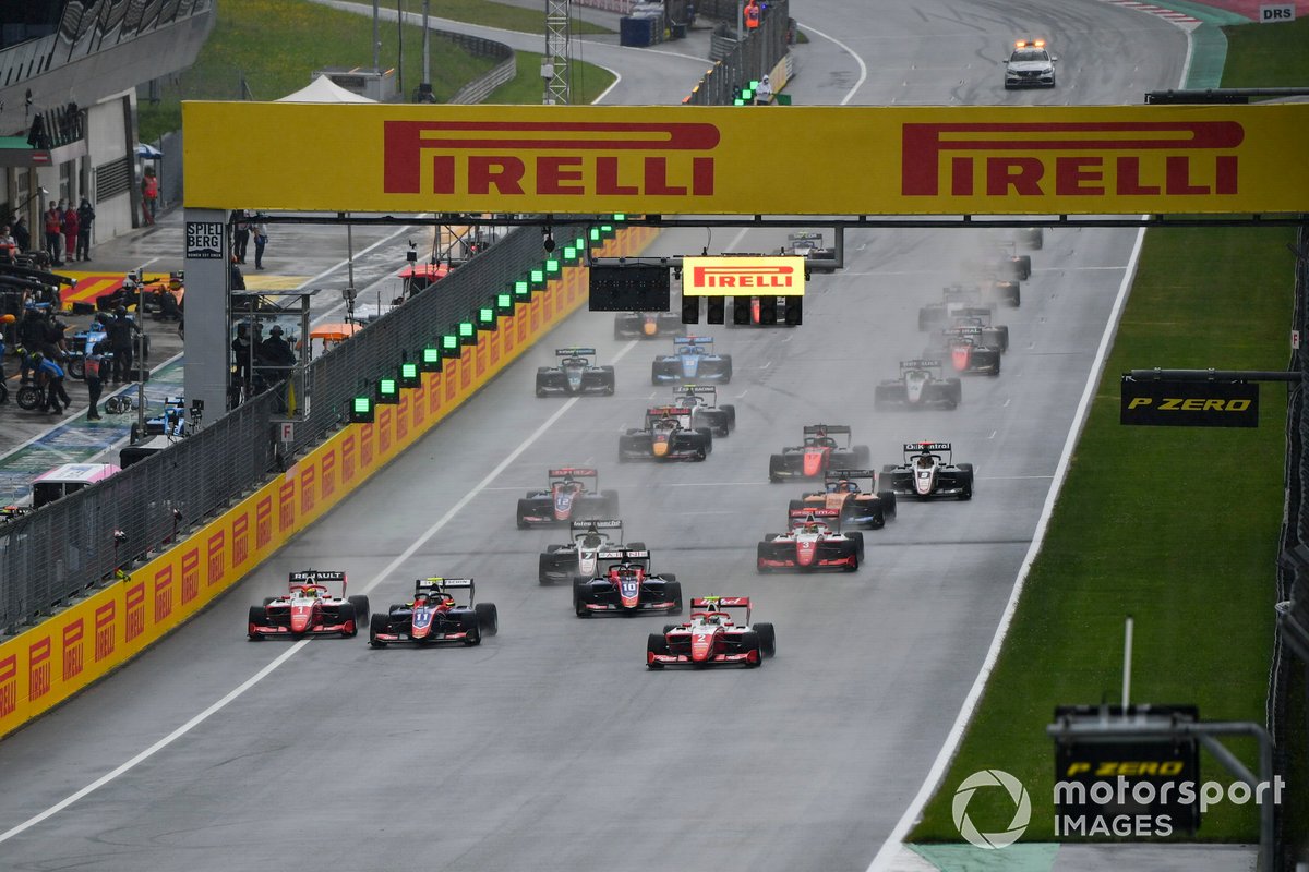 Oscar Piastri, Prema Racing, Frederik Vesti, Prema Racing, Devlin DeFrancesco, Trident e Lirim Zendeli, Trident