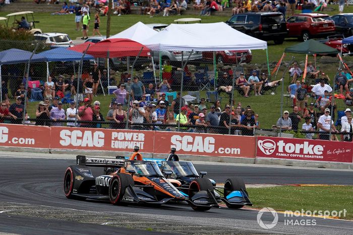 Patricio O'Ward, Arrow McLaren SP Chevrolet, Felix Rosenqvist, Chip Ganassi Racing Honda