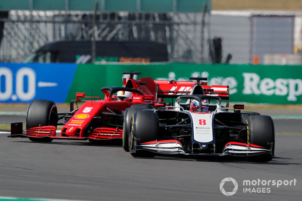 Romain Grosjean, Haas VF-20, Sebastian Vettel, Ferrari SF1000