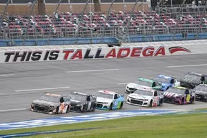 Tyler Reddick, Richard Childress Racing, Chevrolet Realtree, Denny Hamlin, Joe Gibbs Racing, Toyota Camry Driving for Change, Darrell Wallace Jr., Richard Petty Motorsports, Chevrolet Camaro Victory Junction, Alex Bowman, Hendrick Motorsports, Chevrolet Camaro Valvoline