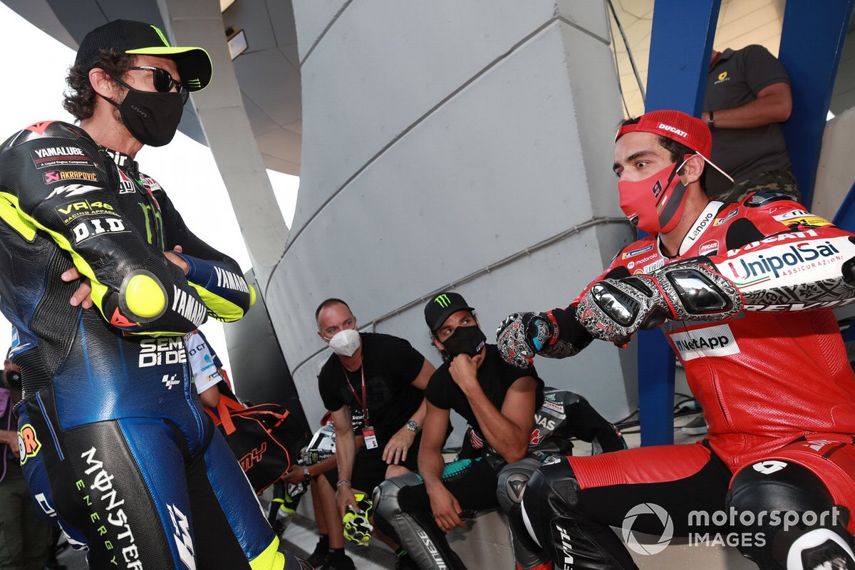 Valentino Rossi, Yamaha Factory Racing,Danilo Petrucci, Ducati Team