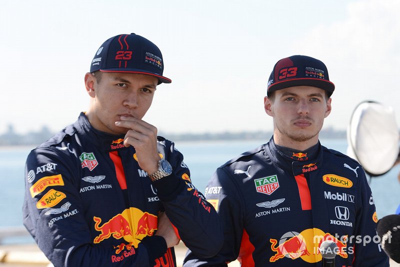 Alex Albon, Red Bull Racing and Max Verstappen, Red Bull Racing at a Red Bull event Grand Pier in St Kilda