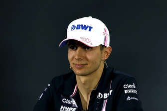 Esteban Ocon, Racing Point Force India in the press conference