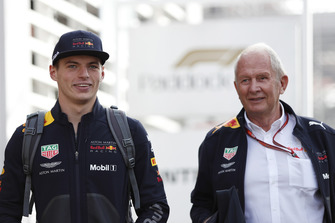 Max Verstappen, Red Bull Racing en Dr Helmut Marko, Red Bull Motorsport Consultant