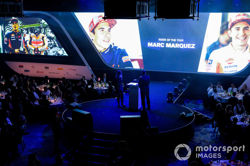 Marc Marquez sends a video message accepting the Rider of the Year award