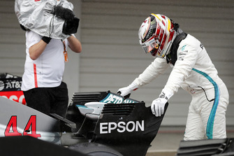 Il poleman Lewis Hamilton, Mercedes AMG F1 W09