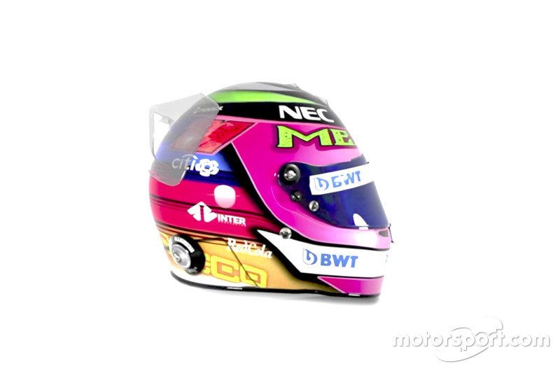 Il casco speciale di Sergio Pérez, Racing Point Force India, per il GP del Messico
