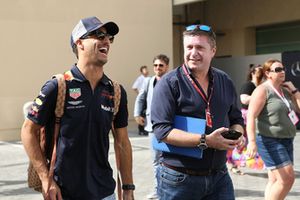 Daniel Ricciardo, Red Bull Racing and David Croft, Sky TV Commentator 