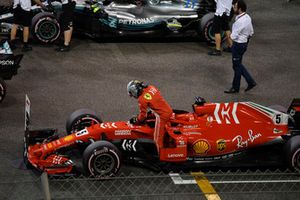 Sebastian Vettel, Ferrari SF71H in Parc Ferme 