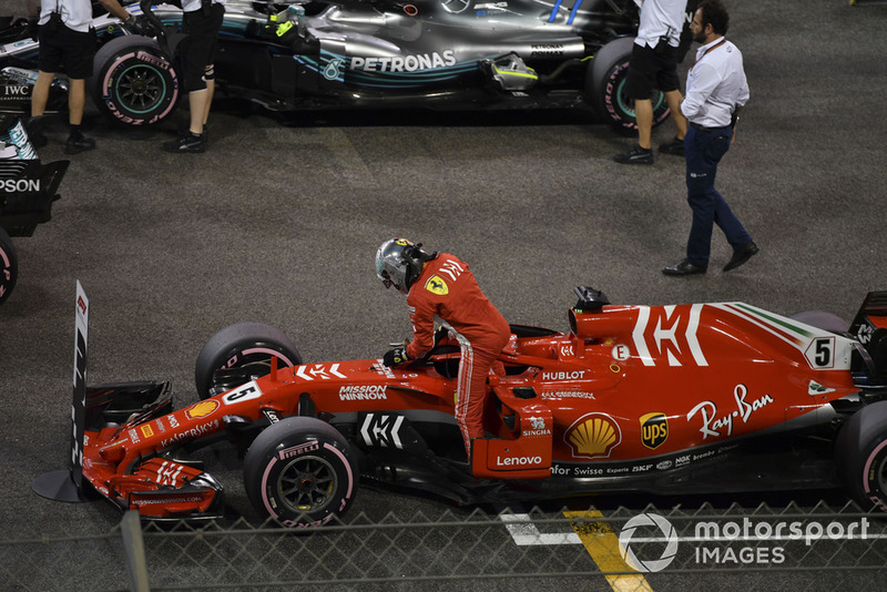 Sebastian Vettel, Ferrari SF71H in Parc Ferme
