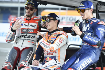 Andrea Dovizioso, Ducati Team, Marc Marquez, Repsol Honda Team, Maverick Viñales, Yamaha Factory Racing
