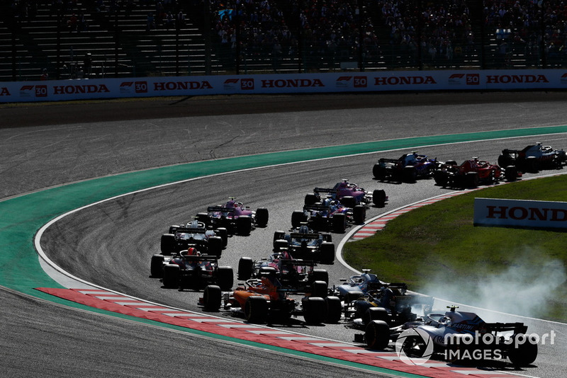 Фернандо Алонсо, McLaren, Нико Хюлькенберг, Renault Sport F1 Team, и Лэнс Стролл, Williams FW41