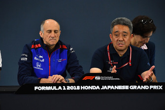 Franz Tost, Scuderia Toro Rosso Team Principal and Toyoharu Tanabe, Honda F1 Technical Director in the Press Conference