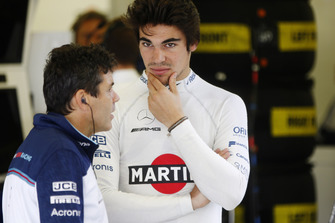 Lance Stroll, Williams Racing, in the garage