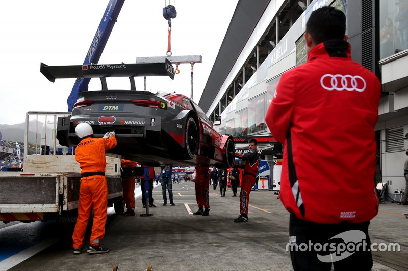 Loic Duval, Audi Sport Team Phoenix Audi RS5 DTM después del accidente