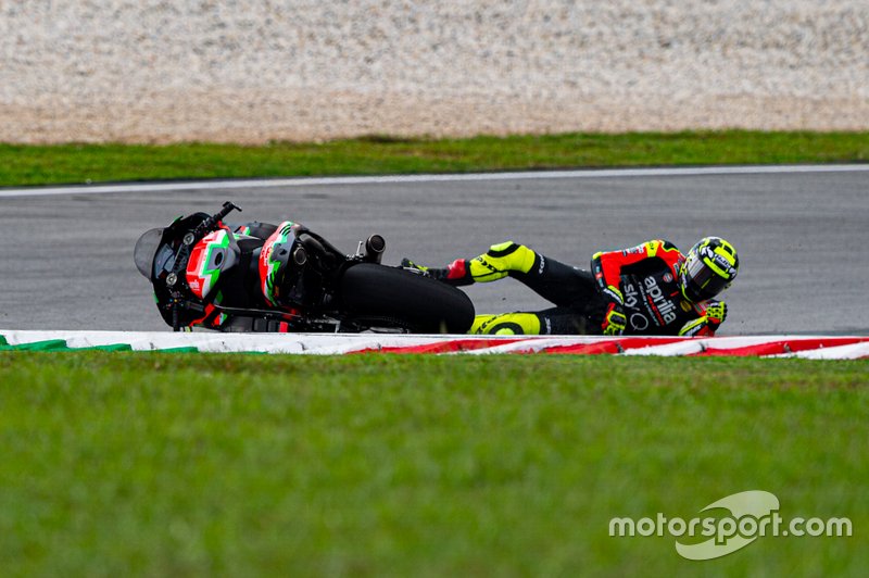 Caída de Andrea Iannone, Aprilia Racing Team Gresini