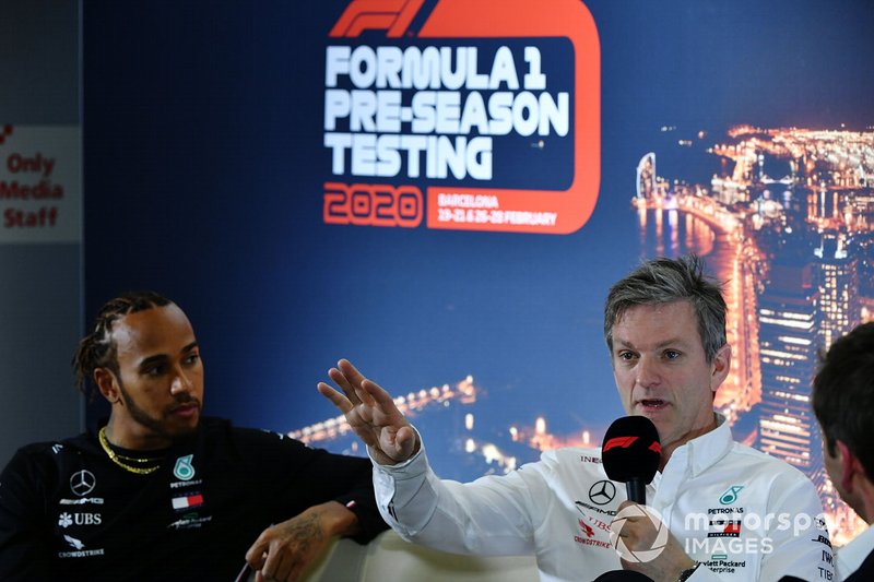Lewis Hamilton, Mercedes-AMG Petronas F1 and James Allison, Technical Director, Mercedes AMG in the press conference
