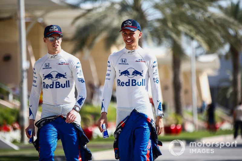 Alexander Albon, Toro Rosso and Daniil Kvyat, Toro Rosso