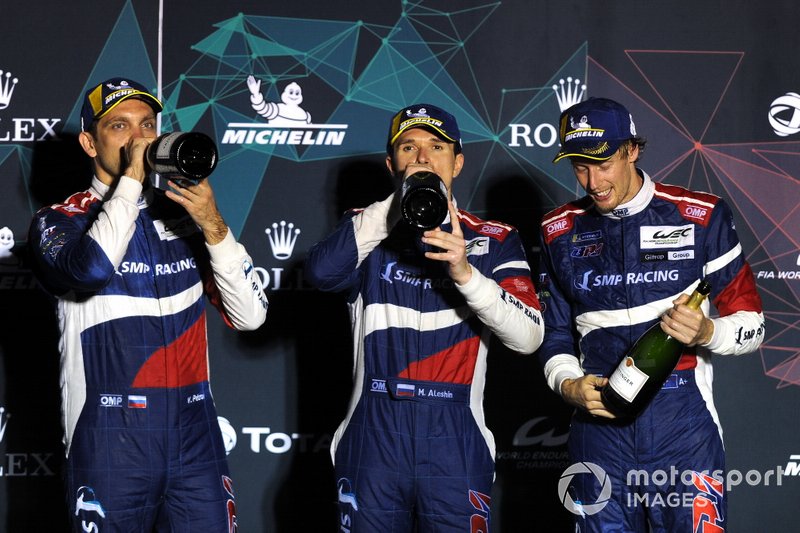 Podium: #11 SMP Racing BR Engineering BR1: Mikhail Aleshin, Vitaly Petrov, Brandon Hartley