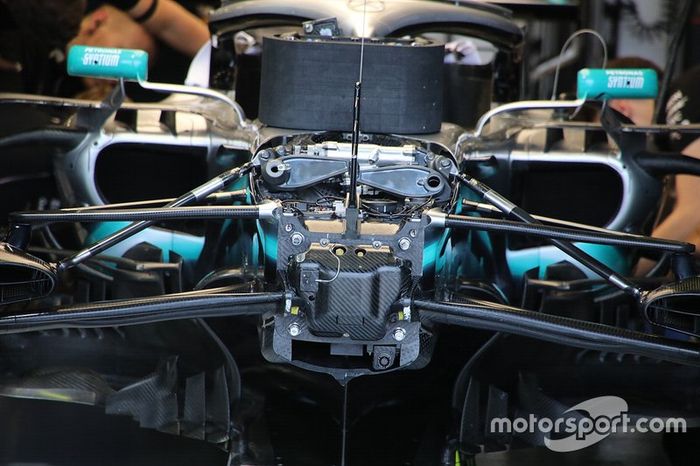 Mercedes AMG F1 W10 detalle de la nariz