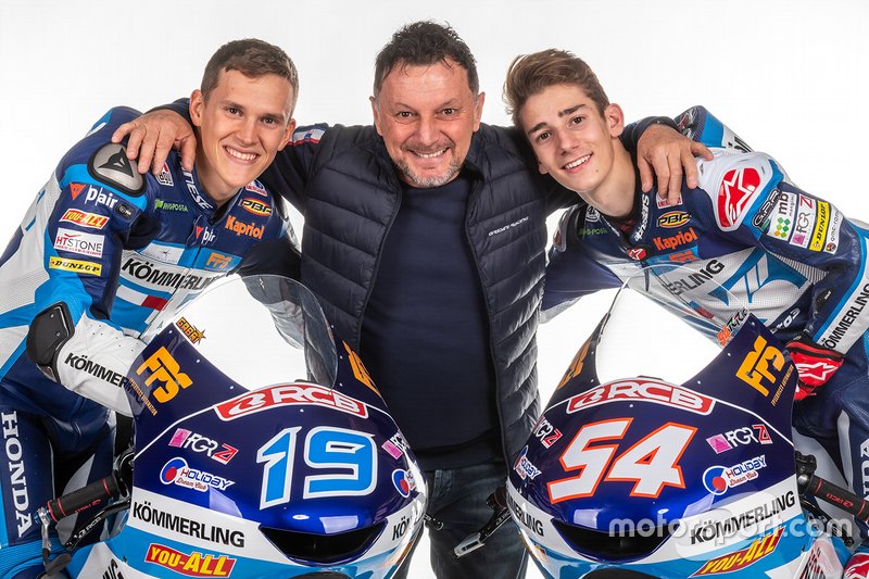 Gabriel Rodrigo, Fausto Gresini, Riccardo Rossi, Team Kömmerling Gresini Moto 3 