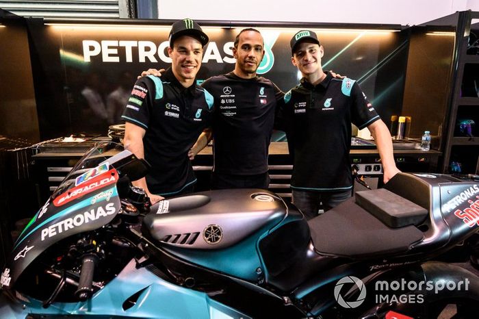 Franco Morbidelli, Petronas Yamaha SRT, Lewis Hamilton, Fabio Quartararo, Petronas Yamaha SRT