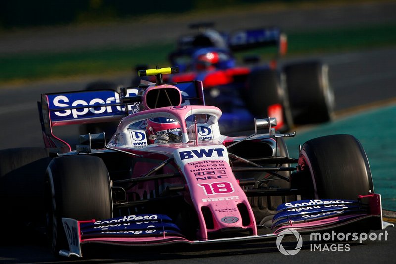 Lance Stroll, Racing Point RP19, Daniil Kvyat, Toro Rosso STR14
