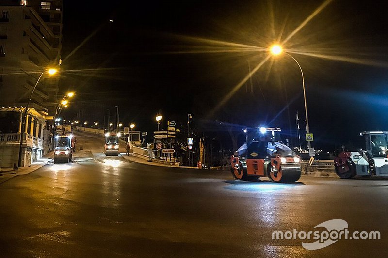 Nuovo asfalto sul circuito di Monte-Carlo