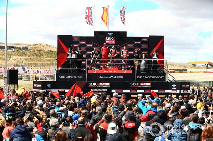 Jonathan Rea, Kawasaki Racing, Alvaro Bautista, Aruba.it Racing-Ducati Team, Chaz Davies, Aruba.it Racing-Ducati Team