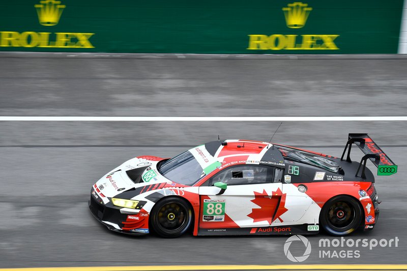 #88 WRT Speedstar Audi Sport Audi R8 LMS GT3, GTD: Frederic Vervisch, Kelvin van der Linde, Ian James, Roman DeAngelis
