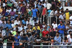 Spectators on the grandstand