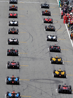 The grid before the start of the race